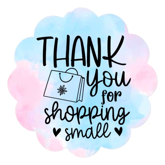Thank You for Shopping Small Stickers - Flower Shape - 100 Pcs Pack - Picture 2 of 2